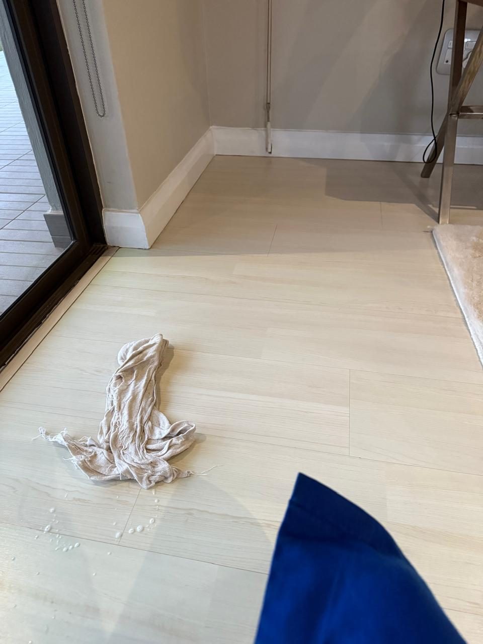 Floor and surface care area prepared for cleaning